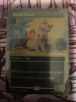 NM MTG HELPFUL HUNTER SECRET LAIR CATS ARE BETTER THAN DOGS FOIL - Image 1