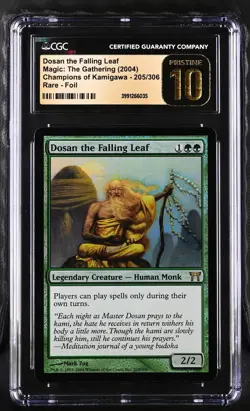 DOSAN THE FALLING LEAF Champions of Kamigawa Foil Rare CGC Pristine 10 MTG - Image 1