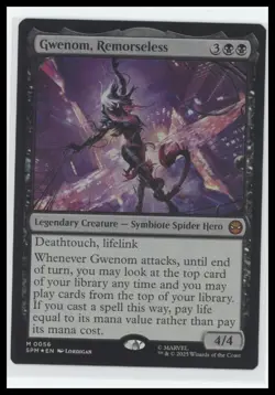 MTG Gwenom Remorseless Foil Rare Marvel Spider-Man 2025 - Image 1