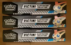 Pokemon Black Bolt/White Flare Unova Victini Illustration Collection - Lot of 3 - Image 3
