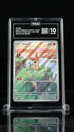Pokemon Victini #208 BLACK STAR PROMO TAG 10 - Image 1