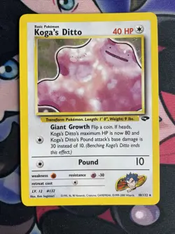 KOGA'S DITTO 2000 POKEMON GYM CHALLENGE HOLO RARE 10/132 Q3726 LP+ - Image 1
