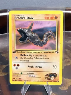 Pokemon TCG Brock's Onix Gym Heroes 69/132 1st Edition - Image 1