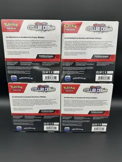 4 Boxes - Pokemon TCG: Scarlet & Violet Stellar Crown Booster Bundles Sealed - Image 2