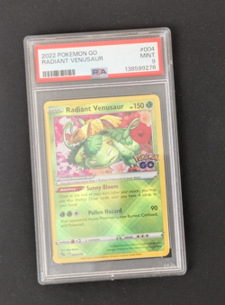 RADIANT VENUSAUR 2022 Pokemon GO #4 PSA 9 MINT - Free Shipping - Image 1