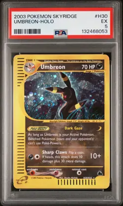 2003 POKEMON SKYRIDGE #H30 UMBREON-HOLO PSA 5 - Image 1