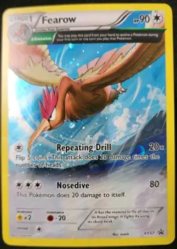 Pokemon TCG Fearow XY57 XY Black Star Promos Holo MP Fast Ship! - Image 2