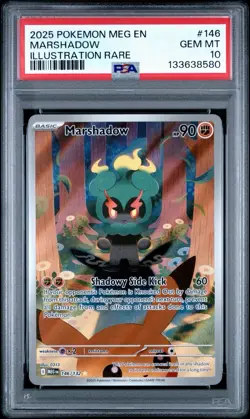 2025 POKEMON MEG EN-MEGA EVOLUTION ILLUSTRATION RARE #146 MARSHADOW PSA 10 - Image 2