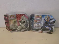 New Lot Of 2 Pokemon TCG: V Strikers Tins - Tyranitar & Empoleon Set Sealed - Image 1