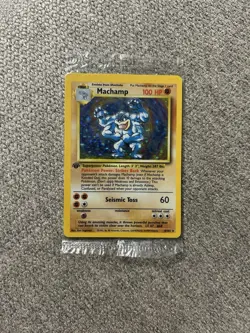 Pokemon Machamp Holo 8/102 Base Set 1st Edition - Factory Sealed Promo - Image 1