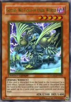 Yugioh! LP Goldd, Wu-Lord of Dark World - GLD1-EN024 - Gold Rare - Limited Editi - Image 1