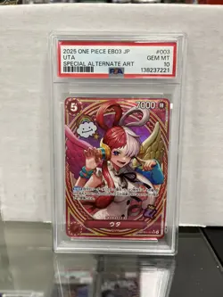 PSA 10 Uta (SP Alt Art) EB03-003 SR ONE PIECE Card Game Japanese 2025 - Image 1