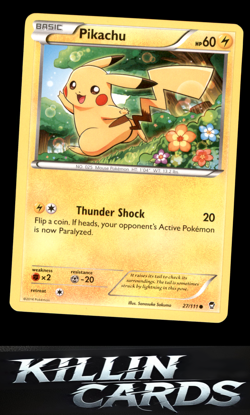 Pikachu 27/111 Pokemon Common XY - Furious Fists Card LP - Image 1