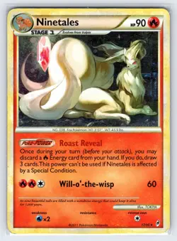 Ninetales 17/95 2011 HGSS Call of Legends Pokemon Card Holo Rare - Mp - Image 1