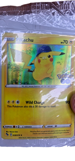Pikachu Pokemon Go GameStop SEALED Promo Pokemon Trading Card Game 28/78 - Image 1