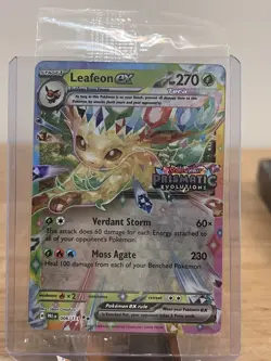 Pokemon TCG Leafeon EX Card 006/131 Stamped Prismatic Evolutions SEALED - Image 1