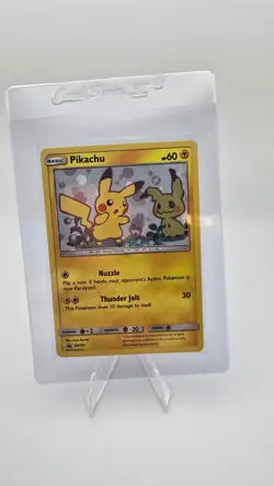 💎Pokemon 2019 Pikachu SM162 Pikachu & Mimikyu!! Black Star Promo Holo Card TCG - Image 1