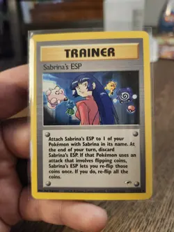 Pokemon TCG Gym Heroes Sabrina's ESP 117/132 Regular Card LP Condition - Image 1