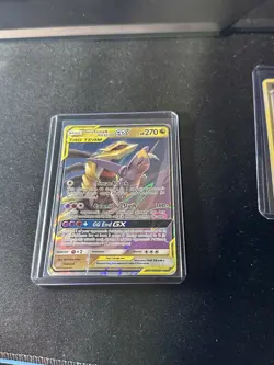 Pokemon TCG Garchomp and Giratina GX Card 146/236 Unified Minds Tag Team MP - Image 1