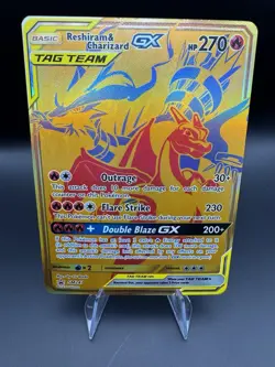 Reshiram & Charizard GX SM247 Pokemon Black Star Promo Holo Card Near Mint - Image 1