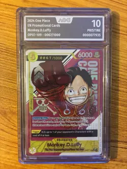One Piece TCG Monkey.D.Luffy Op07-109 Championship Serial Card AOG 10 67/1000💎 - Image 1