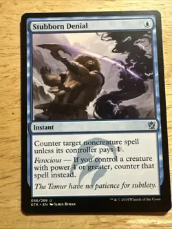 MTG Stubborn Denial #56 Khans of Tarkir Regular Uncommon Magic Card TCG NM - Image 1