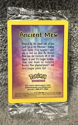 Pokemon Ancient Mew Movie Promo Card 2000 Foil Holofoil Mint NEW Sealed - Image 2