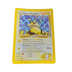 Pokemon Lt. Surge's Electabuzz 70 HP Card Vintage Rare Collectible - Image 1