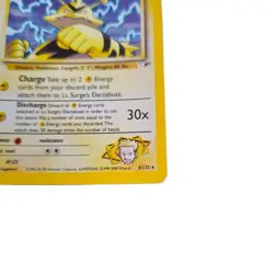 Pokemon Lt. Surge's Electabuzz 70 HP Card Vintage Rare Collectible - Image 3