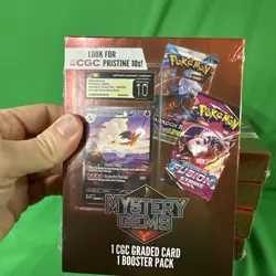 Pokemon Mystery Gems 1 CGC Graded Card & 1 Booster Pack 2025! New Sealed Box! - Image 2