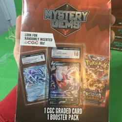 Pokemon Mystery Gems 1 CGC Graded Card & 1 Booster Pack 2025! New Sealed Box! - Image 4