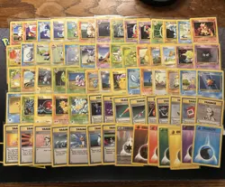Pokemon Base Set Uncommon And Common Complete Set -WOTC Pokemon- NM/LP -70 Cards - Image 1