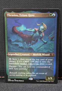 Thrasios, Triton Hero (Foil Etched) - Commander Legends (CMR) MTG - 538 NM/M - Image 1