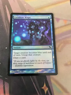 MTG - CERULEAN WISPS - FOIL - COMMON - SHADOWMOOR - LP - Image 1