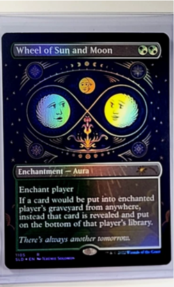 MTG Magic The Gathering SLD Secret Lair Borderless Foil Wheel of Sun and Moon - Image 1