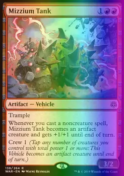 MTG Magic the Gathering Mizzium Tank (138/330) War of the Spark LP FOIL - Image 1