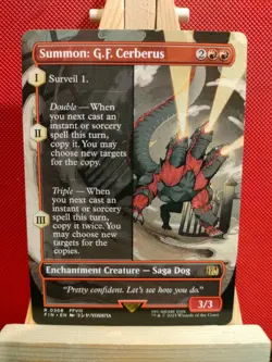 Summon: G. F. Cerberus (Borderless) - Final Fantasy - NM - Rare - MTG - Image 1