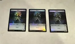 3x Angel / Treasure Tokens FOIL Dual-Sided - NM/M Streets of New Capenna MTG - Image 1