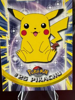 Pikachu #25 Topps Blue Label TV Animation Edition Pokemon TCG 1999 NM - Image 2
