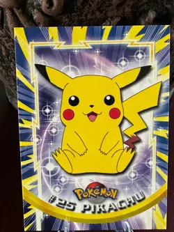 Pikachu #25 Topps Blue Label TV Animation Edition Pokemon TCG 1999 NM - Image 3