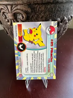 Pikachu #25 Topps Blue Label TV Animation Edition Pokemon TCG 1999 NM - Image 4