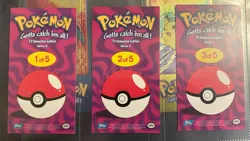 POKEMON : TOPPS CHROME TV ANIMATION SERIES 2 COMPLETE Box Topper Set 1 2 3 4 5 - Image 4