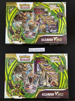 LOT 2 Pokemon TCG Sword & Shield Kleavor VSTAR Premium Collection New Sealed - Image 1