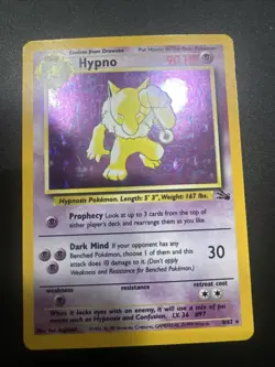 1999 POKEMON FOSSIL 8 HYPNO-HOLO Base Set - Image 2