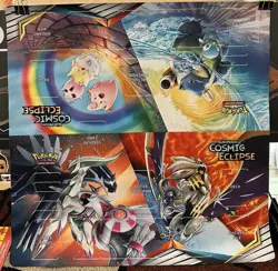 Pokemon COSMIC ECLIPSE Double Playmat 2-player Ultra Pro Arceus Blastoise New - Image 1
