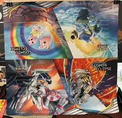 Pokemon COSMIC ECLIPSE Double Playmat 2-player Ultra Pro Arceus Blastoise New - Image 3