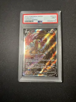 Entei v GG36/GG70 Alternative Art Crown Zenith Pokemon TCG PSA 10 Gem Mint - Image 1