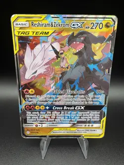 Reshiram & Zekrom GX Tag Team 157/236 Pokemon Cosmic Eclipse 2019 - Image 1