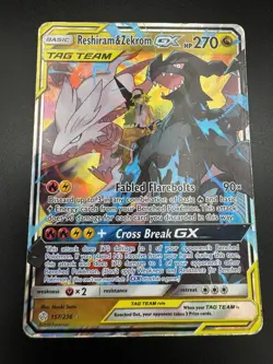 Reshiram & Zekrom GX Tag Team 157/236 Pokemon Cosmic Eclipse 2019 - Image 3