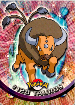 2000 Topps Pokemon TV Animation Edition Series 3 Non Holo #128 Tauros - Image 1